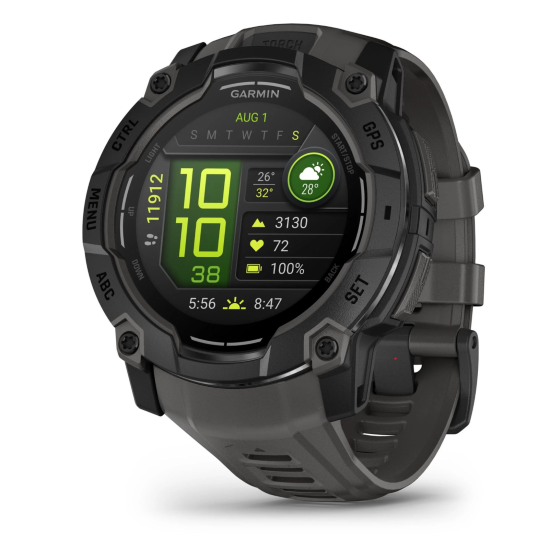 Garmin Instinct® 3 - 50mm AMOLED Black with Charcoal Silicone Band
