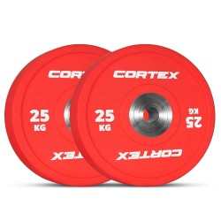 Lifespan Fitness CORTEX Competition 25kg Bumper Plate (Pair)