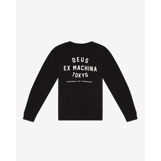 Deus Ex Machina Tokyo Long Sleeve Tee - Black