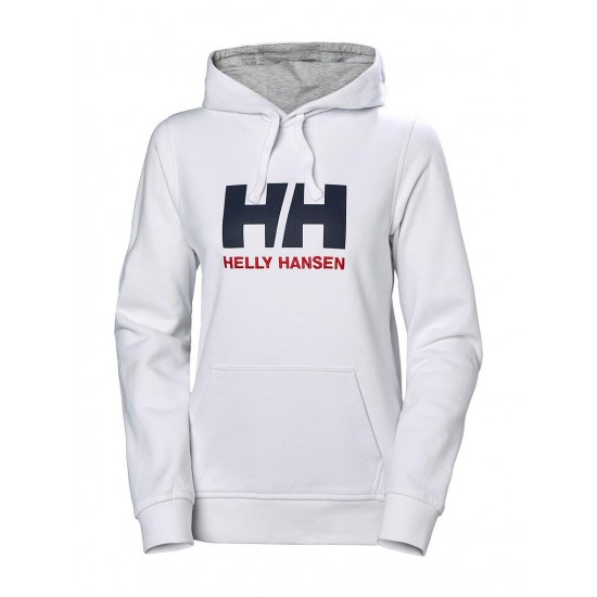 Helly Hansen Logo Hoodie White Womens - White