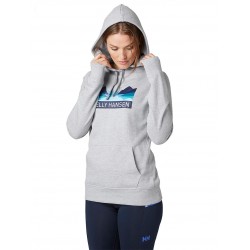 Helly Hansen Nord Graphic Pullover Womens - Grey Melange